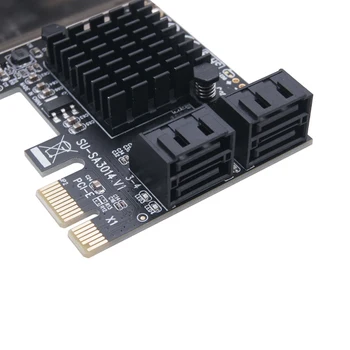 PCI Express PCIE, Sata Controller 4 Port 6G PCI-E pentru SATA3.0 Expansiune Miner Adaptor Card SSD IPFS Miniere Controller Card Adaptor