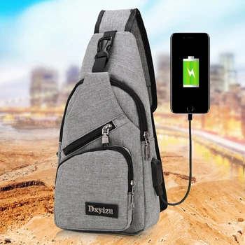 2020 USB Design Sling Bag Bărbați Femei Cuplu Piept Sac Mare Capacitate de Sport în aer liber Sac Hot-Vânzare Crossbody de Călătorie Drumeții Saci