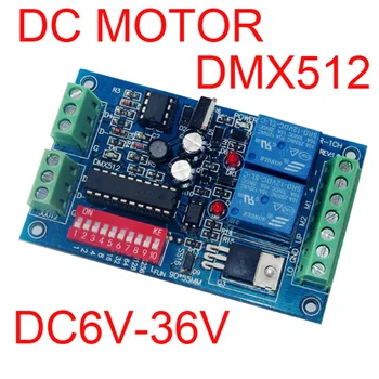Noi DMX512 decodor DC 6V-36V DC motor controller,DMX512 3P motor de curent continuu dimmer 3A Max. Motor tip M+,M -, Nu motor pas cu pas
