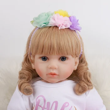 JINGXIN PRINSES 60 cm Ca Printesa Renăscut Baby Doll Jucării 24 Inch Copilul Papusa Fata cu Părul de Aur, Cadou de Ziua Copilului Casă de Joacă Jucărie
