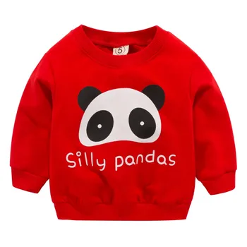 Baieti Fată Drăguță Jachete de Toamna Iarna pentru Copii Desene animate Panda Maneca Lunga Pulover Copii Haine Copii tricou