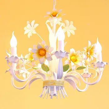 Stil European Camera de zi Gradina Restaurant în Stil Lumânare Fier de Flori Romantic Camera Copiilor Pandantiv Lumina hanglamp
