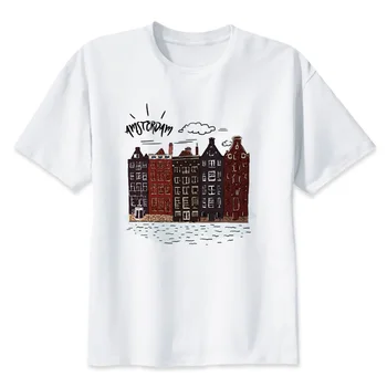 Amsterdam t camasa barbati brand de îmbrăcăminte de vară solide t-shirt de sex masculin casual tricou fashion mens cu maneci scurte plus dimensiune Q1083