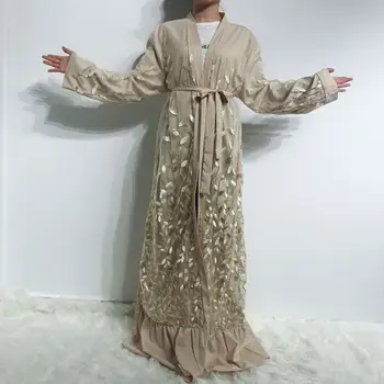 2019 Femeile Musulmane Abaya Rochie de Moda Cardigan Elegant Party Club Rochie de Dantelă Haine Islamice caftan arabi tesettur elbise