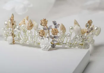 Diadema mireasa banda de păr stil Baroc rochie de mireasa accesorii de Moda scoica nou coroana coroana de Mireasă Nunta decor
