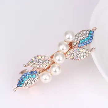Moda dulce și elegant Fete Femei fluture Pearl Stras de Cristal Agrafe de Par temperament Ac de păr Accesorii de Par doamnelor
