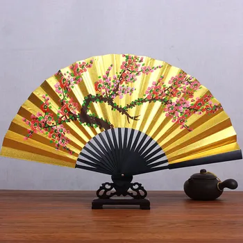 Chinezesc Peking Opera Fan Vintage Hârtie Pliere Bujor Fan Clasice Oamenii De Performanță Prop Pictura De Mână Ventilator Portabil Ventilador