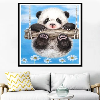 Panda Diy 5D Diamante Pictura Animale Panda Diamant Broderie Cusatura Cruce de Diamante Broderie Si Decor Mobilier Cadou