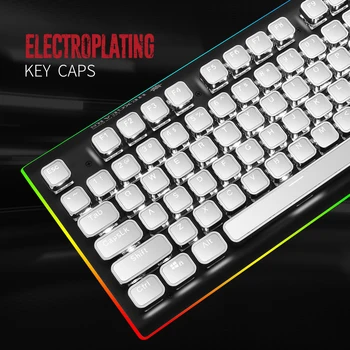 HEXGEARS GK735-B Kailh CUTIE de Comutare Tastatură Mecanică de Galvanizare Taste RGB SizeLight Tastatură Mecanică de Gaming