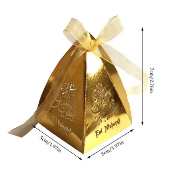 50Pcs Bomboane Recipient Ajurata Cutie de Bomboane de Aur de Argint de Ciocolata Neagra Cutie de Depozitare Pentru Islamice Musulmane Ramadan Festivalul de Decor