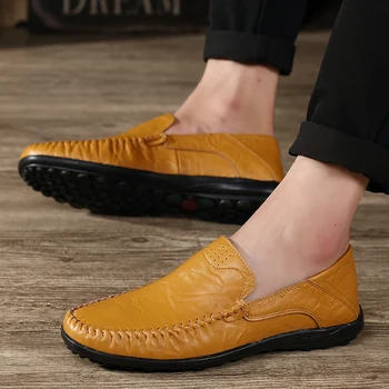 Pantofi Casual din piele Brand de Lux Barbati Mocasini exterior Mocasini Confort Respirabil Aluneca pe Moale de moda de Conducere Pantofi pentru bărbați