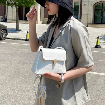 Franceză nișă doamnelor geantă de vară 2020 noua moda model crocodil geantă de umăr textura axilei posete geanta crossbody