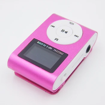 MP3 Music Player cu 8GB Micro SD Card de memorie Mini Clip Reîncărcabilă USB