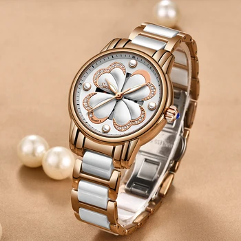 SUNKTA Nou Brand de Top, Femei de Lux Watch Femei Ceramică Ceas de Moda Rochie Doamnelor Ceasuri Simplu Cuarț Ceas Zegarek Damsk
