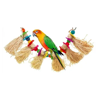 Papagal de jucarie pasare de jucarie roade jucărie rafie hârtie de mătase iarba rupe