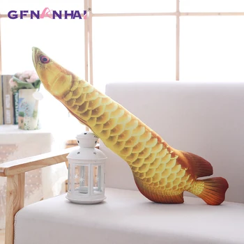 1 buc 70/90cm Simulare Arowana jucărie de Pluș Drăguț Pește de Aur de Pluș Perna Decor Acasă Cadou Umplute Jucării Moi pentru Copii K