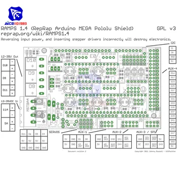 Diymore RAMPE 1.4 Panoul de Control al Imprimantei 3D Placa de Control Reprap Placa de Control pentru Arduino Mega 2560