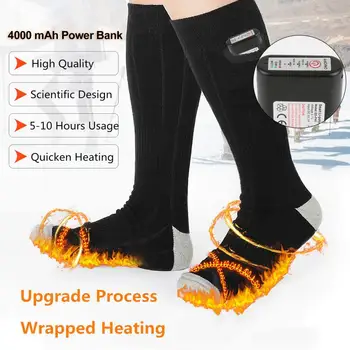 Electrice Incalzite Sosete Sport, Sosete Upgrade Încălzire Șosete Cizme Picioarele Calde USB Baterie Reincarcabila Șosete Sport Accesorii
