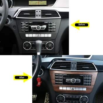 Pentru Mercedes Benz C Class W204 2011 2012 2013 ABS Interioare Auto Center Consola CD Decorare Acoperire Cadru Trim Accesorii