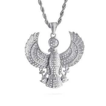 Egiptean mitologice Vultur patron dumnezeu pandantiv personalitate din Oțel Inoxidabil Colier Cruce D275