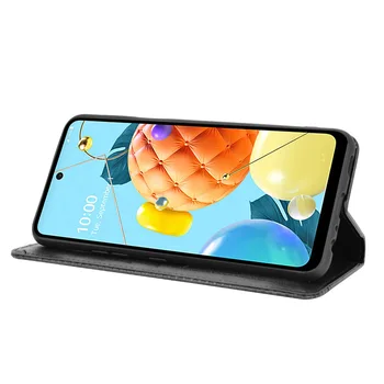 Pentru LG K52 Caz din Piele de Lux, Flip cover funda cu Stand Slot pentru Card de cazuri de telefon Pentru LG K62 K 62 K 52 Fără magneți coque