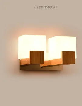 Modern Lampă De Perete A Condus Lemn Nordic Pahar De Iluminat Tranșee Living Dormitor Bucatarie Sala De Mese Interior Minimalist Muntele Decor De Lumină