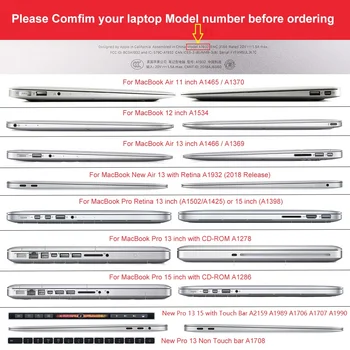 2019 Noi Matte Hard Shell Caz Laptop Pentru Apple MacBook Air 11 13 Pro Retina Atingeți Bara 12 13 15 16 inchs Capac Greu A2159 A1989