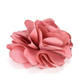 Femei Fata Solid Rose Flori Camellia Elastic Banda De Păr Coadă De Cal Suport Elastic Inel Articole Pentru Acoperirea Capului Tesatura Accesorii Cadou