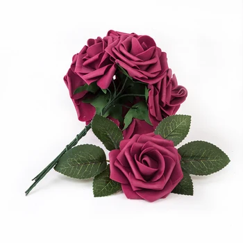 50pcs Spuma PE Rose Floare de Vin Roșu
