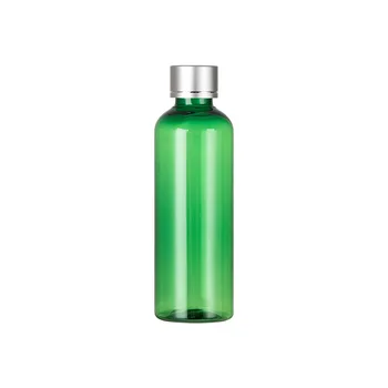 50pc/lot 100ml Umăr Rotund din Plastic de Sticla Pulverizator Parfum Lichid Sticla PET Gol de Sticla Cu Aluminiu Anodizat Capac Și Dop
