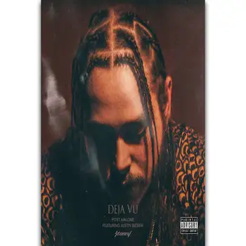 S860 Coperta Albumului Post Malone Deja Vu Rap Hip Hop Cântăreață De Muzică Star Perete Pictura Arta Print Pe Pânză De Mătase Poster Decor Acasă
