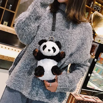 2020 Nou Minunat Scame 3d se Ocupe de Panda Femei Kawaii Catifea Animal Sac de Mici ghiozdane Pentru Fete Adolescente Geantă de Umăr, Sac
