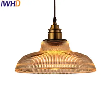 IWHD Stil American Loft Epocă Pandantiv Lumini Restaurant Retro Industrial Lampă de Sticlă Creative Lumina Pandantiv de Iluminat Acasă