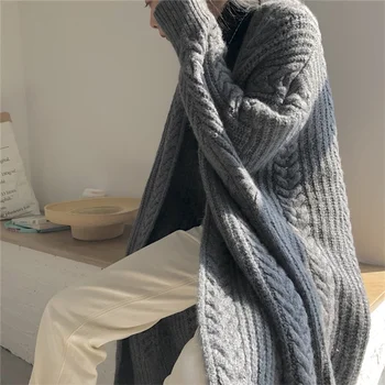 Pulovere Toamna Iarna la Modă Bat Cardigan cu Maneci Doamnelor Supradimensionat Cald Sălbatice Tricotaje Bluze Lungi Haine Noi 2021 Femei