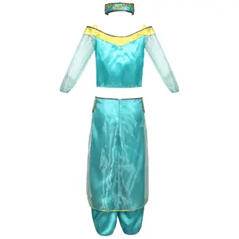 2020 M-2XL Sexy Lampa lui Aladdin Costum Printesa Jasmine Fusta Exotice Rol Halloween Cosplay Uniforme Pantaloni Sacou Cu Frizură