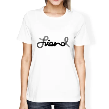 Lus Los iubesc PRIETENII Scrisoarea Imprimate Tricou Femei Casual Alb Tricou Harajuku Grafic Tees T-shirt de Vara