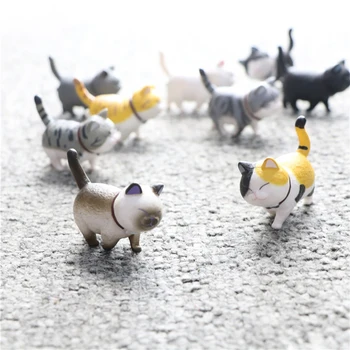 9Pcs Rotativ de Desene animate Model de Păpușă Statui, Figurine Miniaturi Desktop Sculptura Ornament Decor Acasă Escultura Jucării Animale de Păpuși