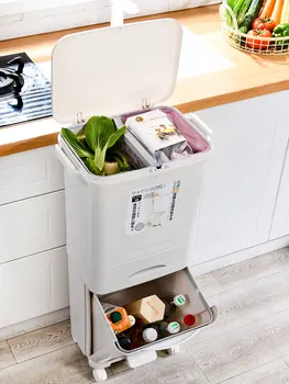 Bucătărie Gunoi Recycle Bin de Gunoi Gradina Acasă Zero Deșeuri Compost de Reciclare Bin Poubelle De preparate din Bucătăria Gunoi Mare BA60LJ