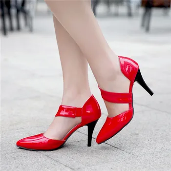 2020 Primăvară A Subliniat Toe Pantofi Femei Cu Toc Designer Sexy Tocuri Ascuțite Toe Dress Femei Pompe De Petrecere A Doamnelor Pantofi Alb Rosu