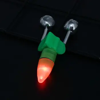 1 buc LED Lumina de Noapte Tijă de Pescuit Vârful Roșu Twin Clopote Inel de Pește Momeală de Alarmă