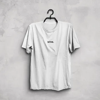 Vin T-shirt Iubitor de Vin Minimalism Vin O Dragoste Negru Gri Alb tricou Unisex Tumblr Tricou Casual Top Tees T-Shirt-J063