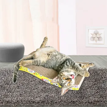 S-stil Harden Hârtie Ondulat Cat Scratcher Bord Animal de casă Pisică Jucărie cu Gheare-Placa de slefuire