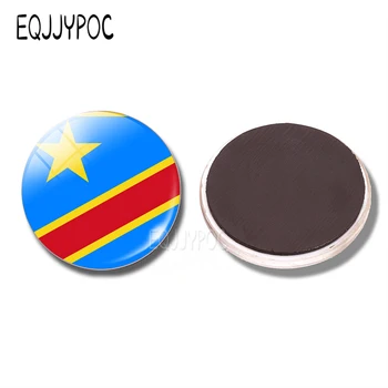Republica democratică Congo Pavilion Magnet de Frigider Kinshasa Ylang Harta Sticlă Magnetică Frigider Autocolante Titularul Decor Acasă