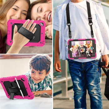 Pentru iPad Mini 5 4/3/2 caz, copii de siguranță rezistentă la șoc 360 de grade rotire stand grele caz de protecție cu slot pentru stylus