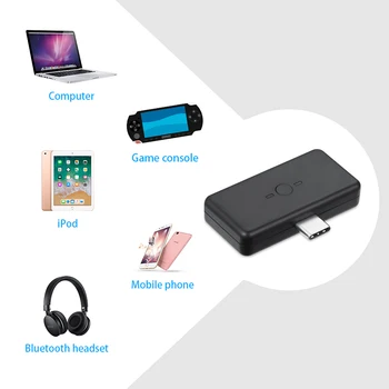 Tip C Bluetooth 5.0 Transmițător Bluetooth Audio Adapter Compatibil pentru Comutator/PS4/PC-ul Gazdă VH99