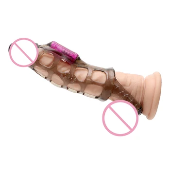 Penis Extender Reutilizabile Inele pentru Penis Produse pentru Adulți de sex Masculin Vibrator Penis Maneca cu Glont Vibrator Jucărie Sexuală pentru Om