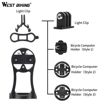 WEST BIKE Biciclete Multifunctional Suportul de Lumină aparat de Fotografiat Suport Bicicleta GPS Mount Pentru GARMIN Bryton CATEYE Calculator de Biciclete