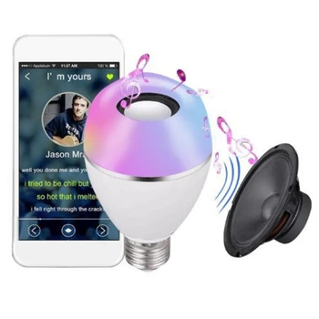VACCINURI Muzica a CONDUS Bec Smart Bluetooth Muzică Colorat Bec 24-Cheie de la Distanță fără Fir de Control de Trezire Lampa