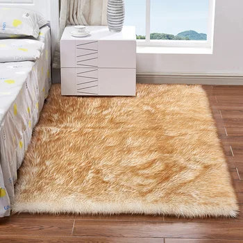 Moale artificiale piele de oaie covor scaun de acoperire dormitor living mat cald și confortabil cu blană covor
