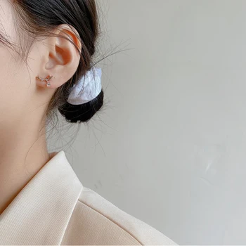 Moda Drăguț Cristal Stele Stud Cercei pentru Femeile de Moda Stil coreean Mici Știfturi de Ureche Petrecere Bijuterii Pendientes en-Gros C029